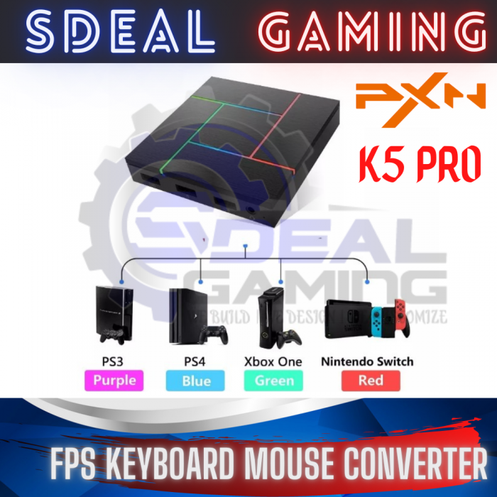 PXN K5 PRO FPS KEYBOARD MOUSE CONVERTED ADAPTER FOR PS3 PS4 XBOX ONE