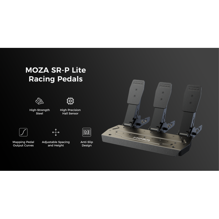 MOZA RACING R5 DIRECT DRIVE DD COMPLETE SET 2/3 PEDALS WITH STEERING WHEEL